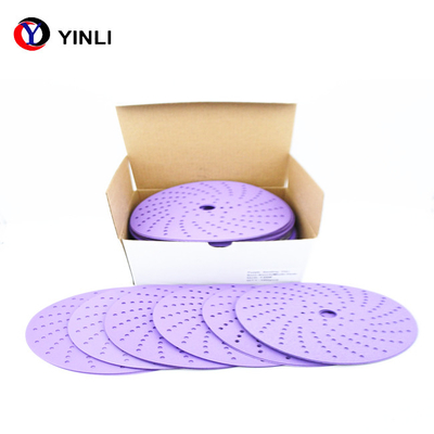 17 Holes 150mm Sanding Discs 2000 Grit Aluminum Oxide Fiber Disc