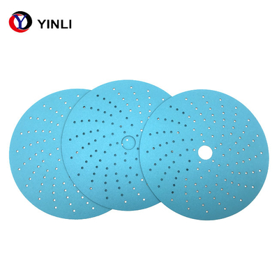 Blue Automotive Ceramic Abrasive Sanding Disc Paper Porous Multiholes