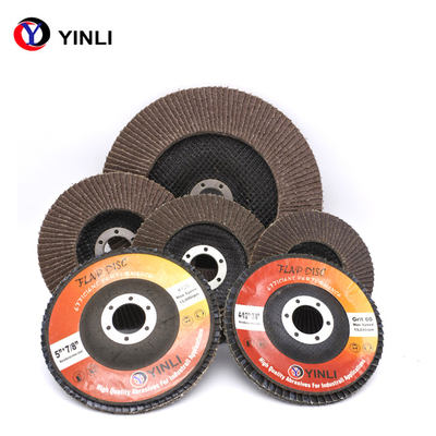 115mm Aluminum Flap Disc Abrasive Tools Brown Sand For Wood