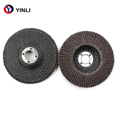 115mm Aluminum Flap Disc Abrasive Tools Brown Sand For Wood