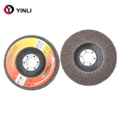 Calcined Aluminum Flap Disc ,  Sanding Discs 120 Grit For Grinder Polishing