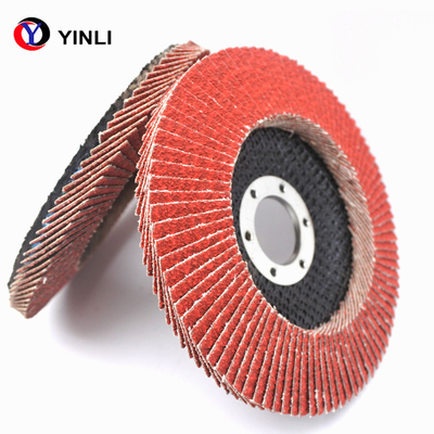 120 Grit Red Ceramic Flap Wheel VSM Flap Disc For Angle Grinder