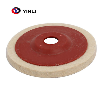 4" Round White Wool Felt Wheel 16mm Thickness For Angle Grinder