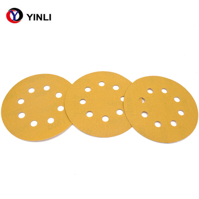P60-P800 Dry schleifplatte Abrasive sanding paper gold yellow Sandpaper discs automotive 6 inch sand paper
