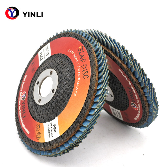 Round Type 4.5 Inch Flap Disc 40 Grit For Stainless Steel